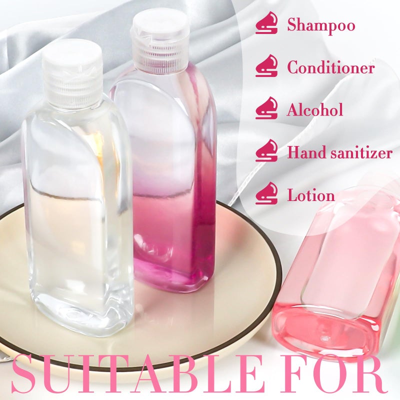 CRAFTISAN 5 Pack 3.4 oz Clear Travel Bottles Kit for Toiletries  TSA Approved Travel Size Portable Refillable Containers Leak Proof Travel Accessories Essentials Set for Shampoo Conditioner Lotion - Image 3